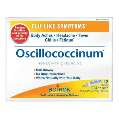 Boiron Oscillococcinum Homeopathic Medicine for Flu-Like Symptoms, 12 Doses