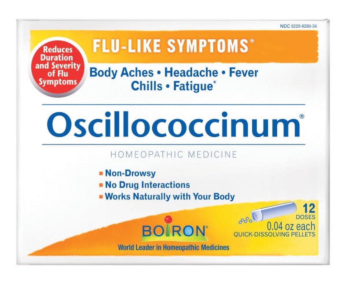 Boiron Oscillococcinum Homeopathic Medicine for Flu-like Symptoms, 12 Count - image 1 of 9