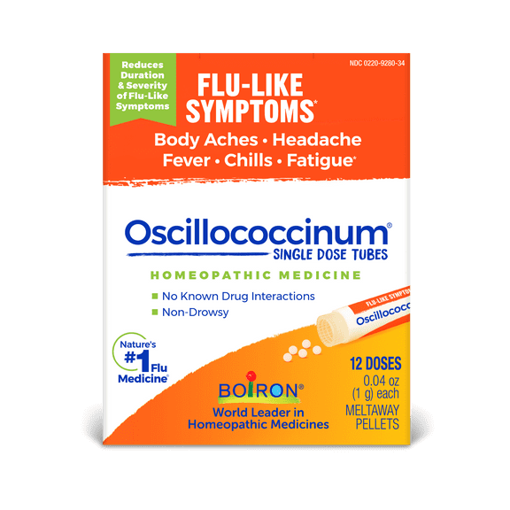 Boiron Oscillococcinum Homeopathic Medicine for Flu-like Symptoms, 12 Count