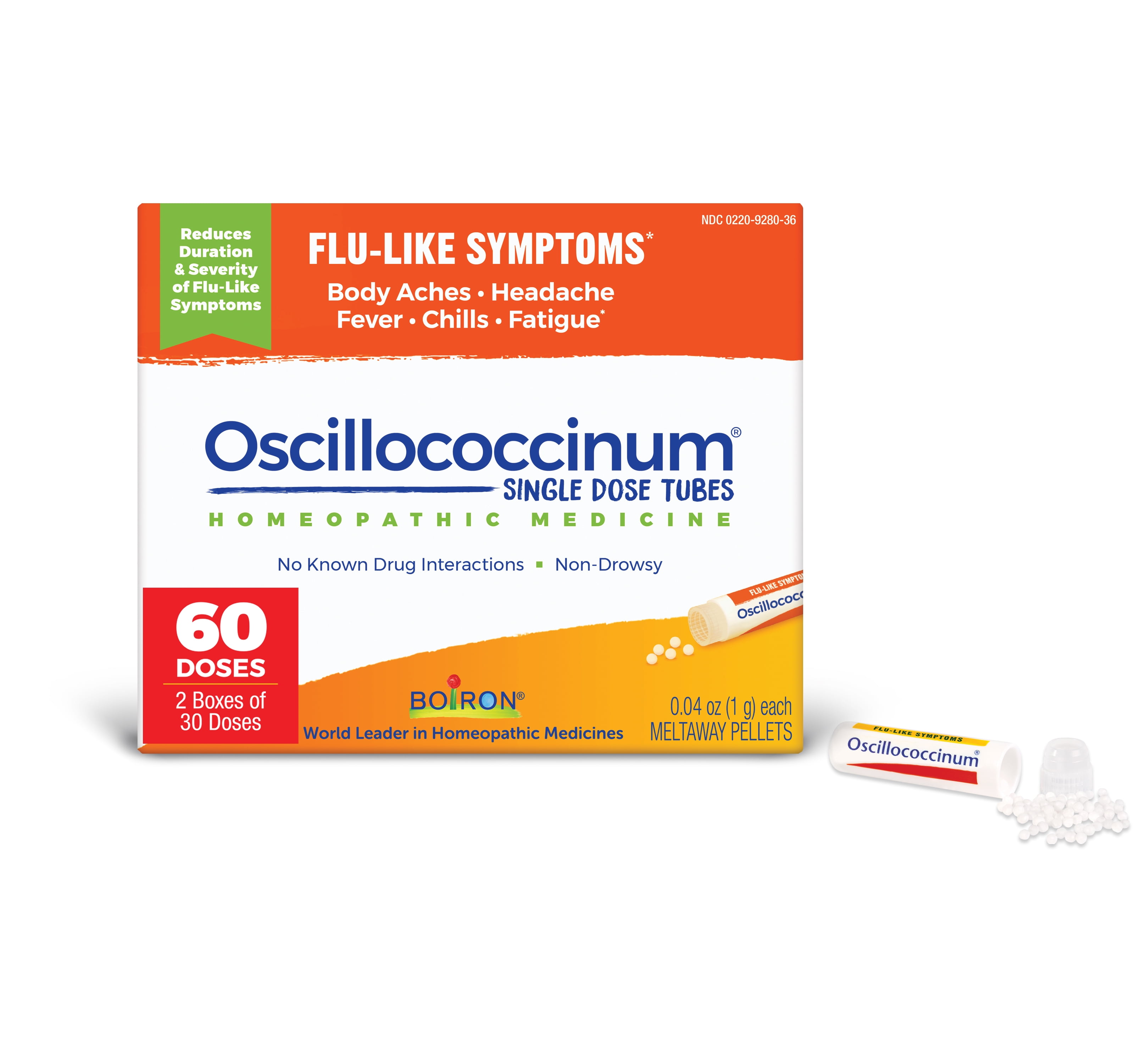 Boiron Oscillococcinum Unit Dose, Homeopathic Medicine for FluLike