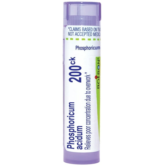 Boiron Phosphoricum Acidum 200CK, Homeopathic Medicine for Poor Concentration Due To Overwork, 80 Pellets