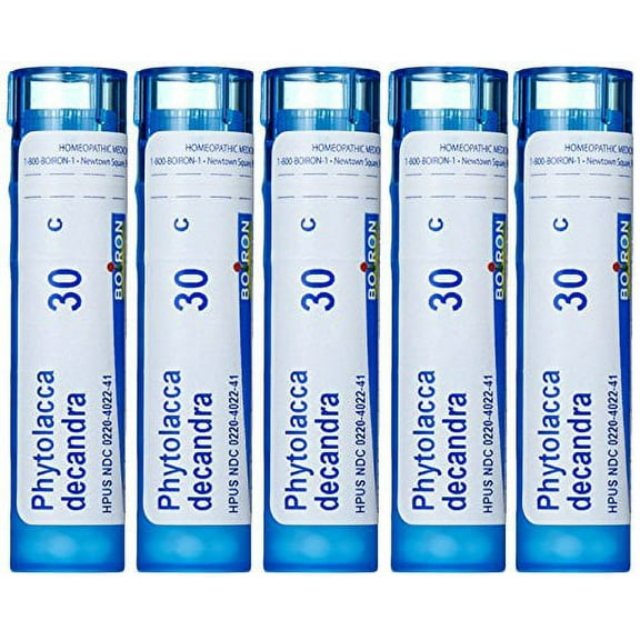 Boiron Phytolacca Decandra 30C (Pack of 5), Homeopathic Medicine for Sore Throat