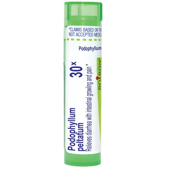 Boiron Podophyllum Peltatum 30X, Homeopathic Medicine for Diarrhea With Intestinal Growling And Pain, 80 Pellets