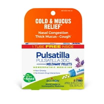 Boiron Pulsatilla 30C Bonus Pack, Homeopathic Medicine for Cold & Mucus Relief, Nasal Congestion, Thick Mucus, Cough, 240 Pellets