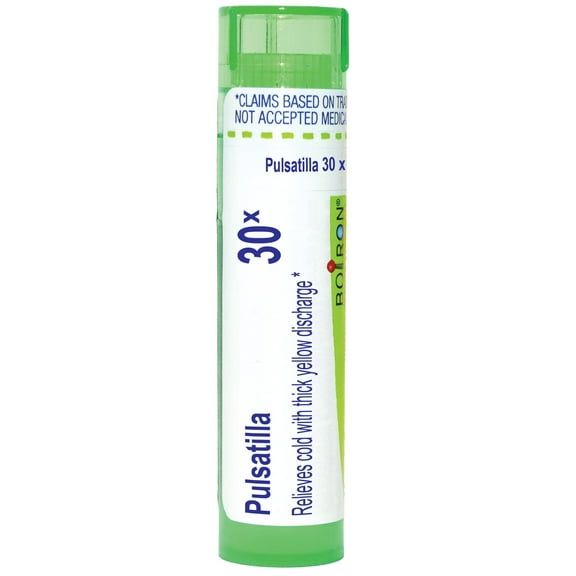 Boiron Pulsatilla 30X, Homeopathic Medicine for Cold With Thick Yellow Discharge, 80 Pellets