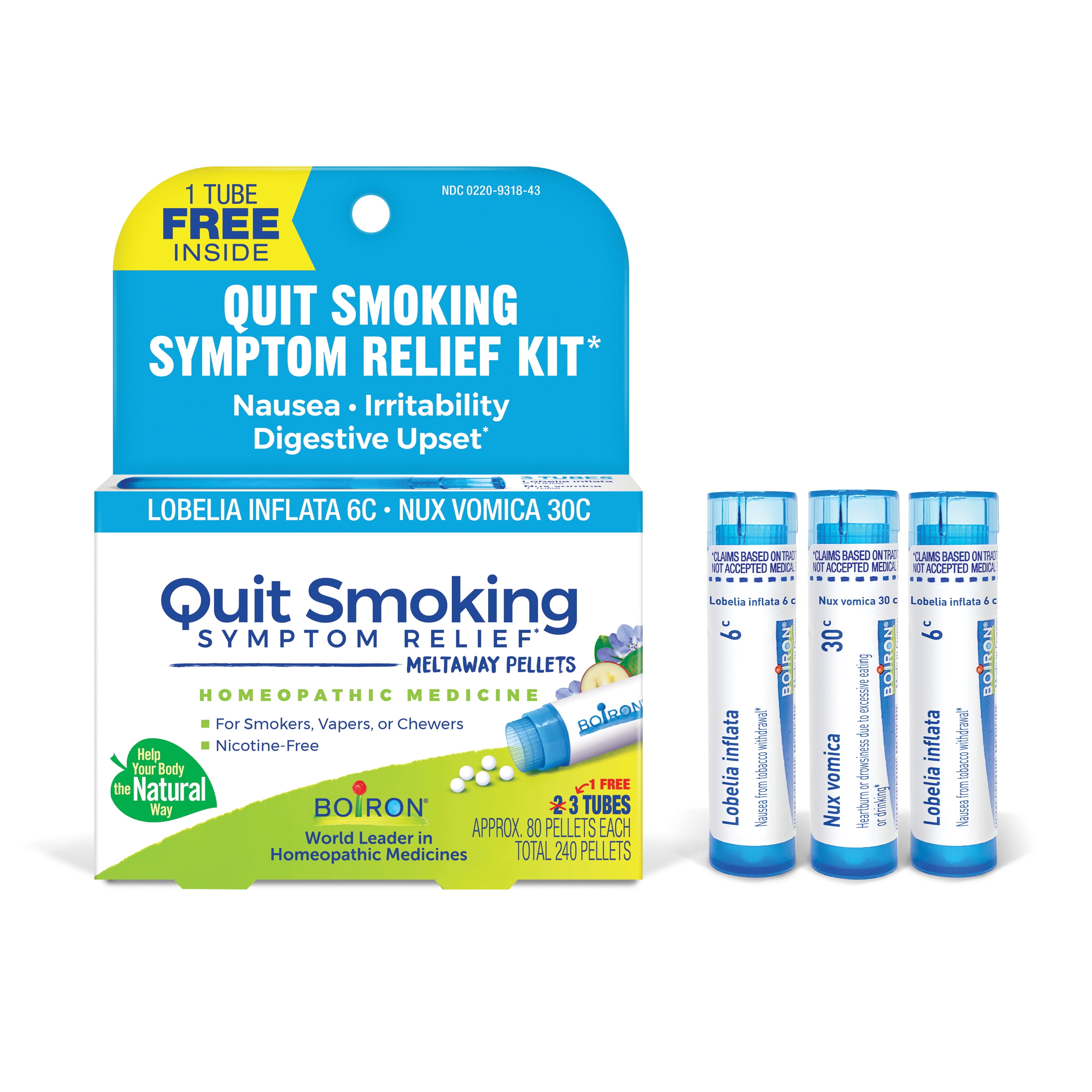 Boiron Quit Smoking Symptom Relief Bonus Pack, Homeopathic Medicine for
