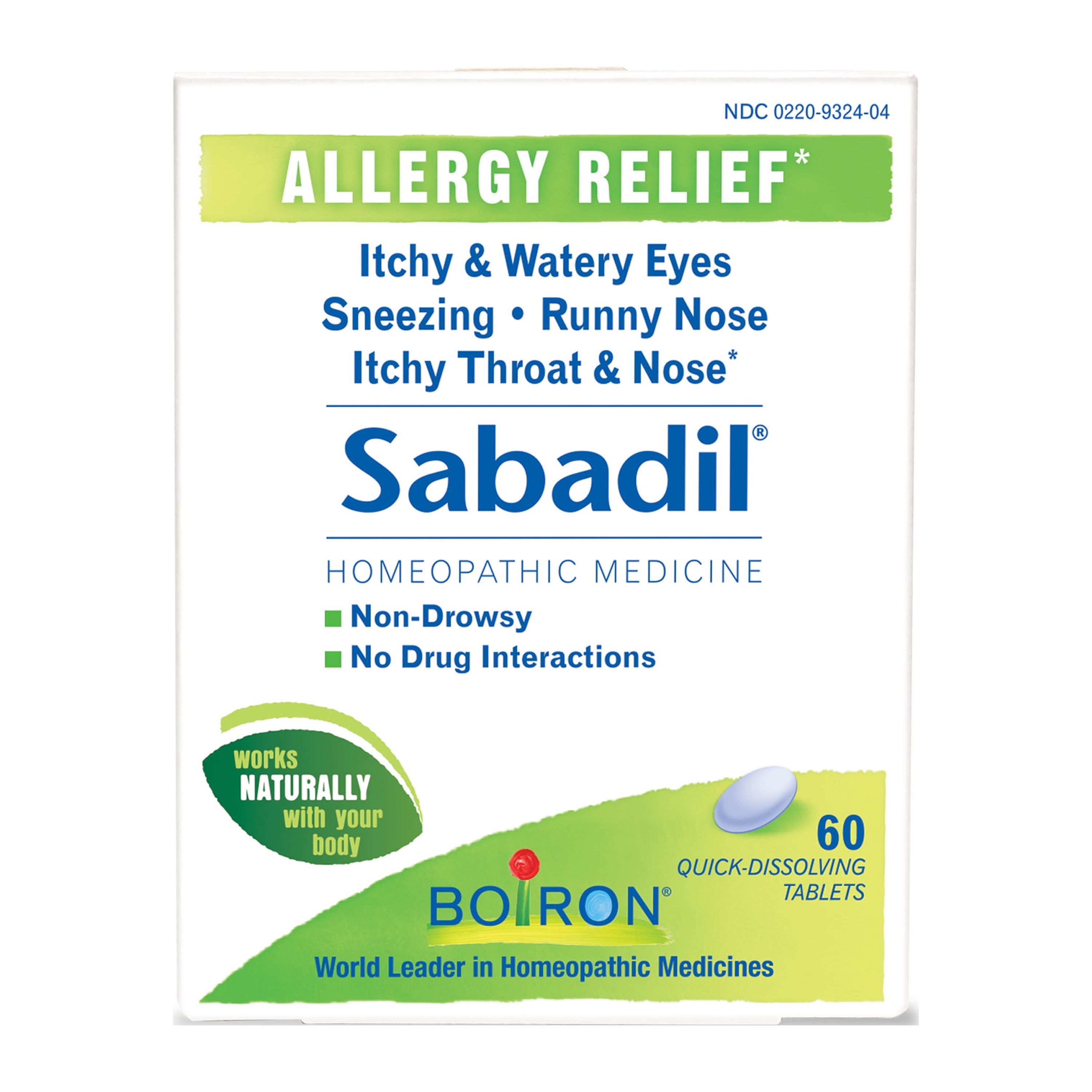 Boiron Sabadil Allergy Relief Tablets, 60 Ct - image 1 of 3
