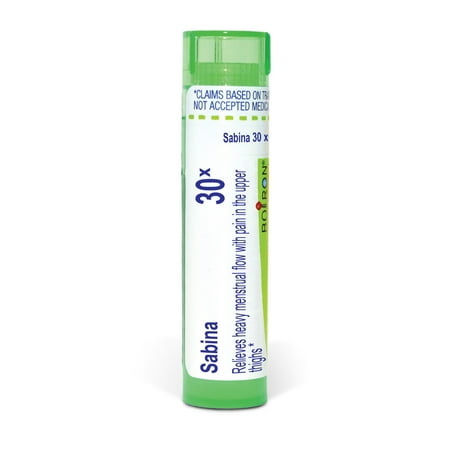 Boiron Sabina 30X, Homeopathic Medicine for Heavy Menstrual Flow With Pain In The Upper Thighs, 80 Pellets