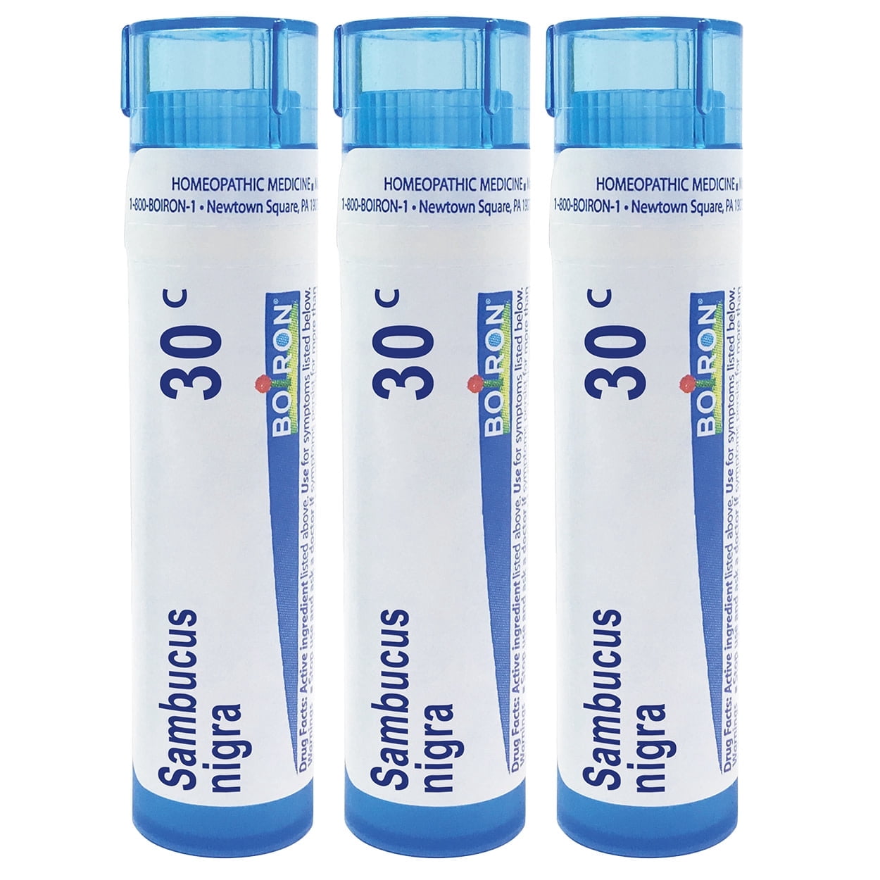 Boiron Sambucus Nigra 30C, Homeopathic Medicine for Hoarseness With Painful Cough And Nasal Congestion, 3 Count (3 x 80 Pellets)