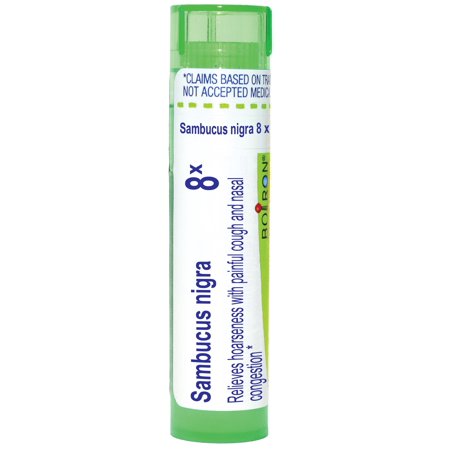 Boiron Sambucus Nigra 8X, Homeopathic Medicine for Hoarseness With Painful Cough And Nasal Congestion, 80 Pellets