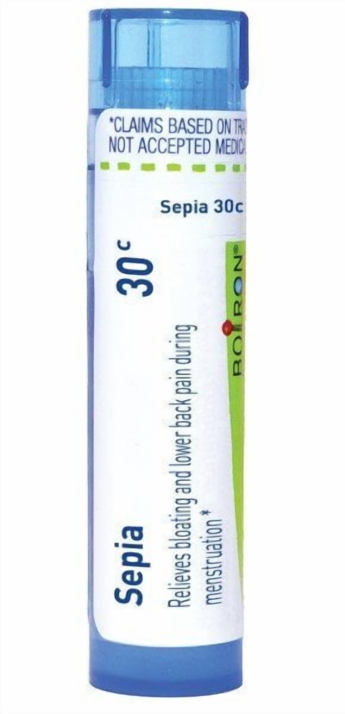 Boiron Sepia 30C, Homeopathic Medicine for Bloating and Lower Back Pain during Menstruation, 80 Pellets