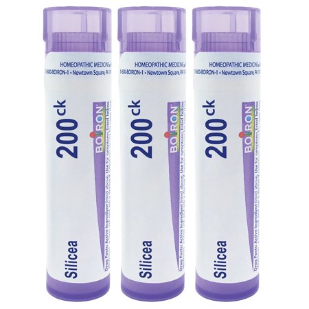 Boiron Silicea 200CK, Homeopathic Medicine for Fatigue And Irritability Due To Overwork, 3 Count (3 x 80 Pellets)