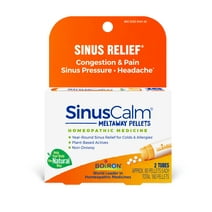 Boiron SinusCalm Pellets Sinus Relief, Congestion & Pain, Sinus Pressure, Headache, 2 x 80 Pellets