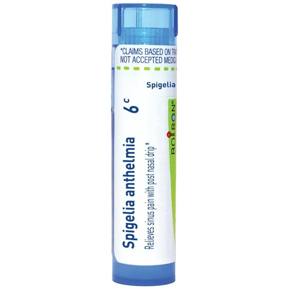 Boiron Spigelia Anthelmia 6C, Homeopathic Medicine for Sinus Pain With Post Nasal Drip, 80 Pellets