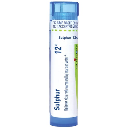 Boiron Sulphur 12C, Homeopathic Medicine for Skin Rash Worsened By Heat And Water, 80 Pellets