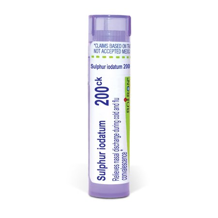 Boiron Sulphur Iodatum 200CK, Homeopathic Medicine for Nasal Discharge During Cold And Flu Convalescence, 80 Pellets