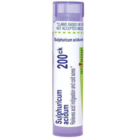 Boiron Sulphuricum Acidum 200CK, Homeopathic Medicine for Acid Indigestion And Cold Sores, 80 Pellets