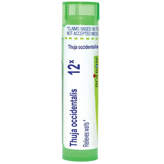 Boiron Thuja Occidentalis 12X, Homeopathic Medicine for Warts, 80 Pellets