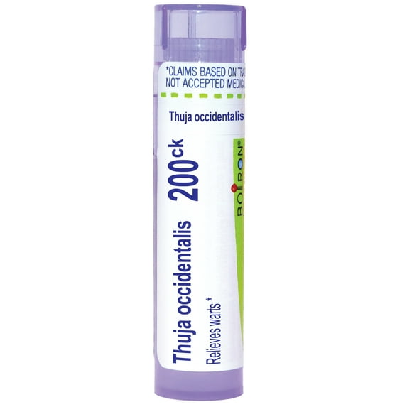 Boiron Thuja Occidentalis 200CK, Homeopathic Medicine for Warts, 80 Pellets