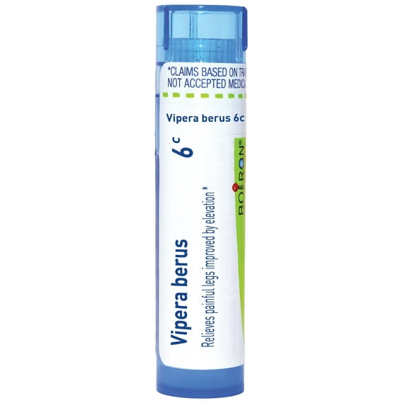 Boiron Vipera Berus 6C, Homeopathic Medicine for Painful Legs Improved By Elevation, 80 Pellets