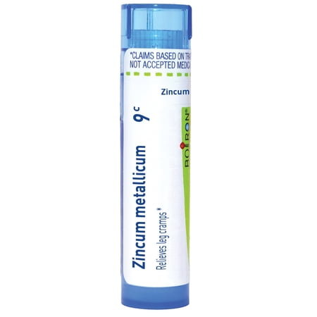 Boiron Zincum Metallicum 9C, Homeopathic Medicine for Leg Cramps, 80 Pellets