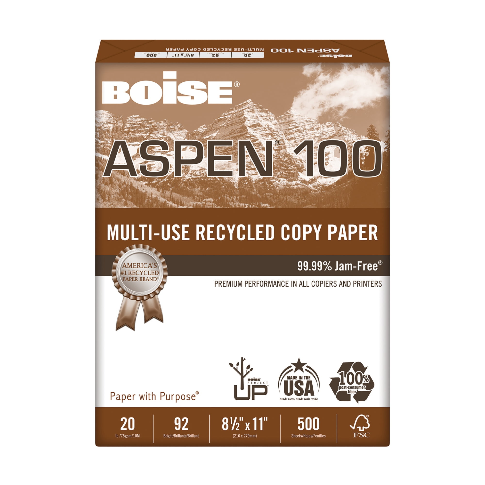  Office Depot® Brand Multi-Use Printer & Copier Paper, Letter  Size (8 1/2 x 11), Ream Of 500 Sheets, 92 (U.S.) Brightne : Multipurpose  Paper : Office Products