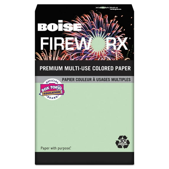 Boise FIREWORX Colored Paper 20lb 11 x 17 Popper-mint Green 500 Sheets/Ream MP2207GN