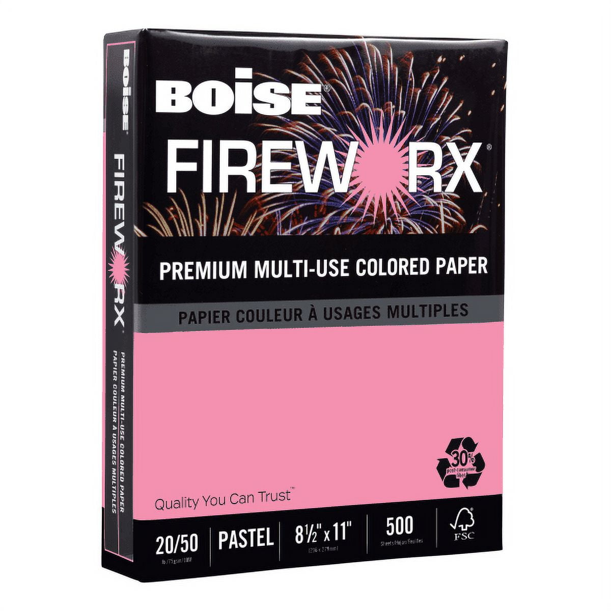 Boise FIREWORX 20lb Paper, 8.5 x 11, Boomin' Buff, 500