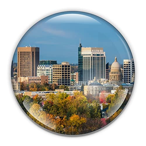 Boise Idaho Paperweight in Gift Box, 3 Inch Crystal Dome, Perfect for House Warming Gift