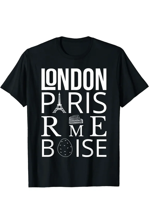 Boise Potato London Paris Rome T-Shirt , Vintage T-Shirt