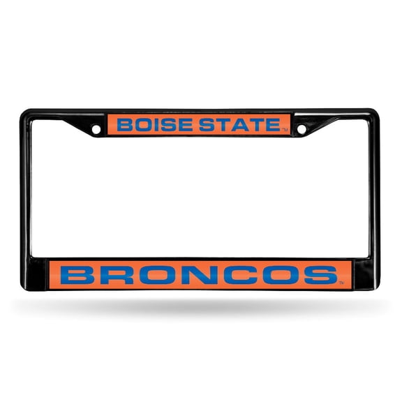 Boise-St. Bronco's Black Metal License Plate Frame Holder