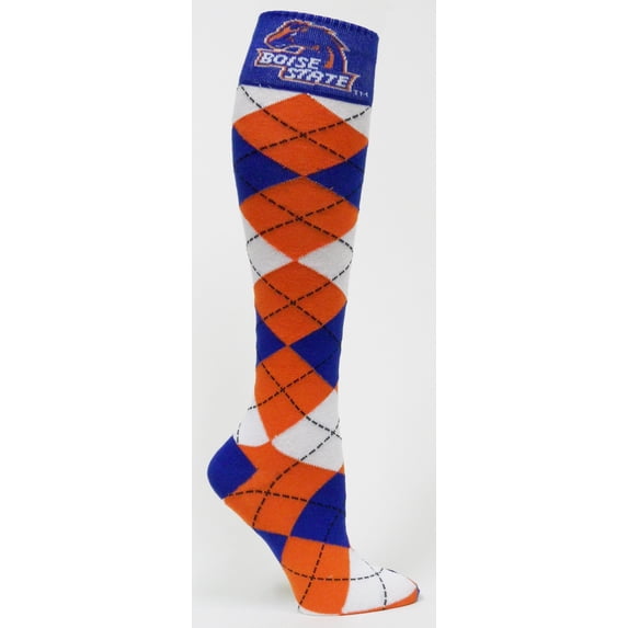 Boise State Broncos Argyle Dress Sock - Donegal Bay - Unisex - One Size - Mid-Calf
