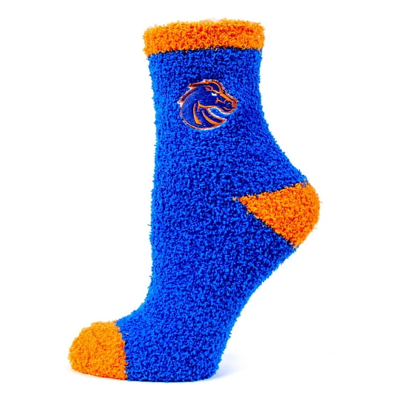 Boise State Broncos Solid Fuzzy Sock - Donegal Bay - Unisex - One Size - Ankle