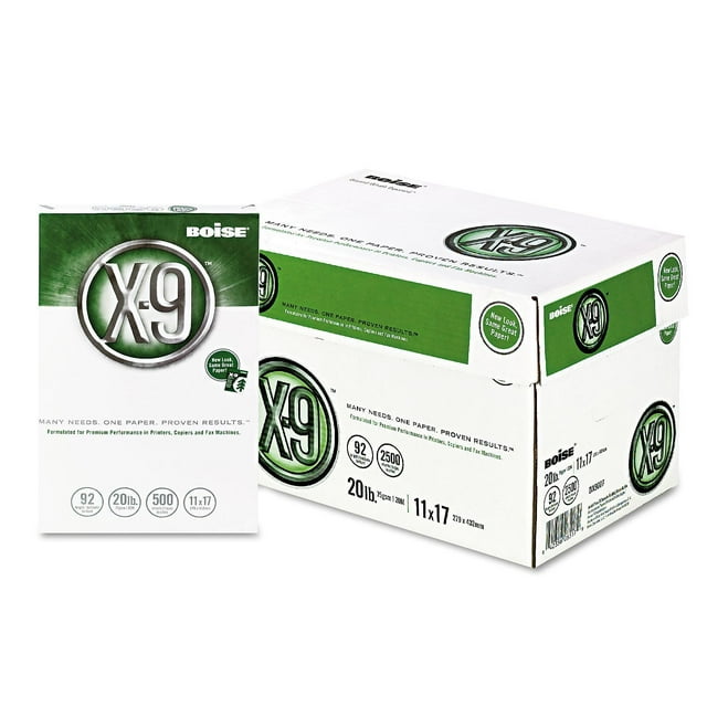 Boise X9 Copy Paper, 92 Brightness, 11" x 17", White (2500 Sheets Per