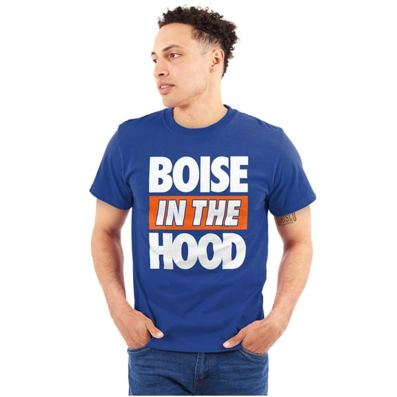 Boise in the Hood Funny Idaho City Plus Size Crewneck Graphic Tee Shirt Brisco Brands 2X