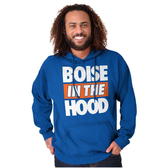 Boise in the Hood Funny Idaho City Unisex Plus Fleece Graphic Hoodie Brisco Brands 3X