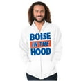 thumbnail image 1 of Boise in the Hood Funny Idaho City Unisex Fleece Graphic Zip Up Hoodie Brisco Brands 2X, 1 of 5