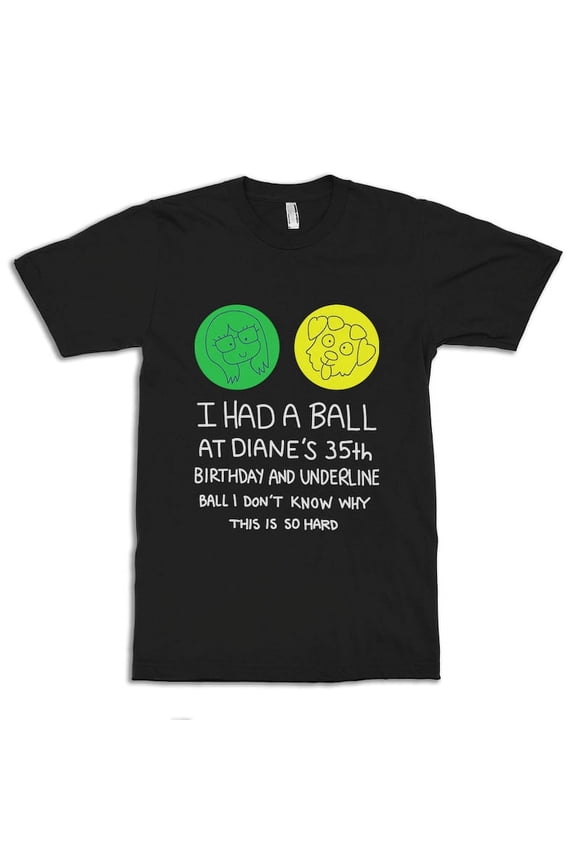 Bojack Horseman Diane's 35th Birthday T-shirt, 100% Cotton Men's Women's Tee (el-130)