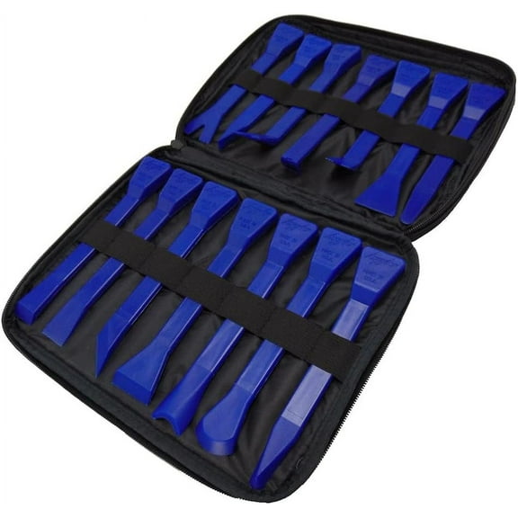 Bojo Tools - 14-Piece Trunk Detail Plastic Prying and Scrapers Tool Kit in Zipper Bag