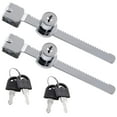 BokWin 2Pcs Sliding Glass Door Ratchet Lock Drawer Display Case
