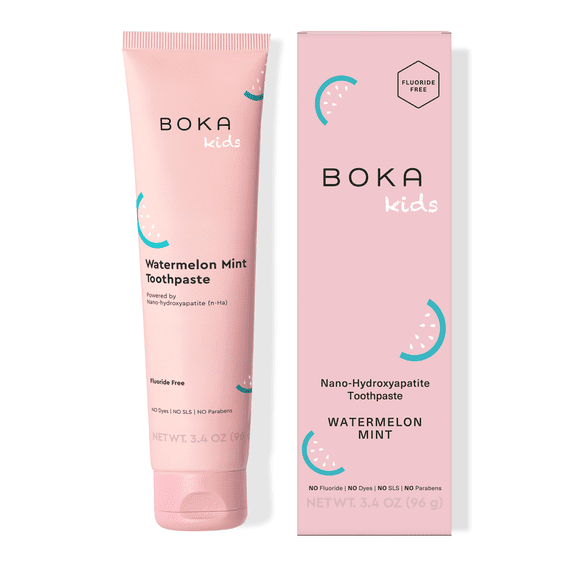 Boka Fluoride Free, Nano-Hydroxyapatite Kids Toothpaste, Watermelon ...