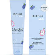 Boka Fluoride Free Toothpaste, Nano Hydroxyapatite Toothpaste - Blueberry Dragonfruit Flavor - 3.4oz