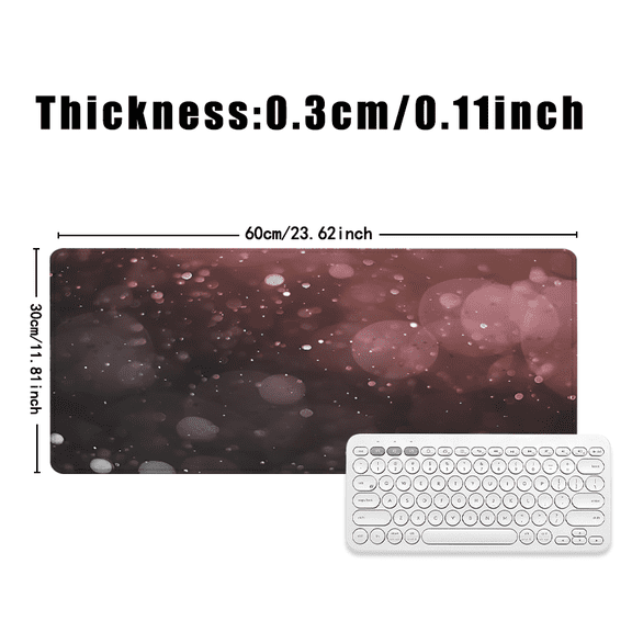 Bokeh Light Effect Mouse Pad 31.5 x 11.82 Inches Rubber Desk Accessory for Office and Gaming
