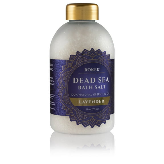 Bokek Natural Dead Sea Bath Salt With Lavender Essential Oil, 21 Oz..