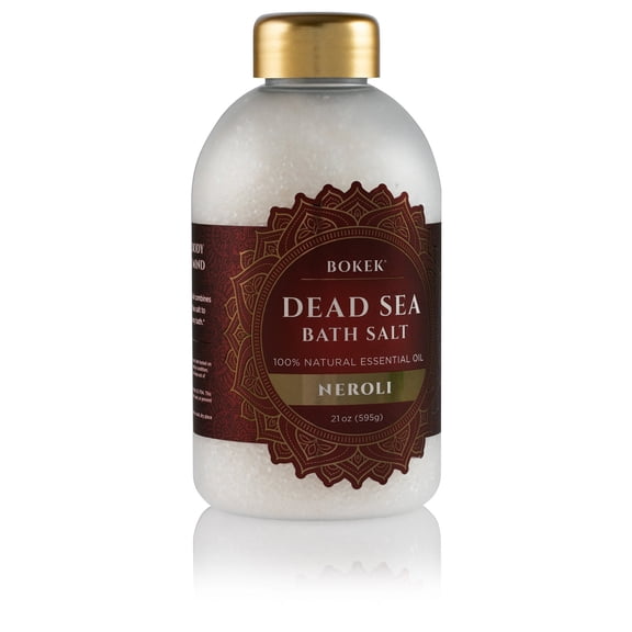 Bokek Natural Dead Sea Bath Salt With Neroli Essential Oil, 21 oz