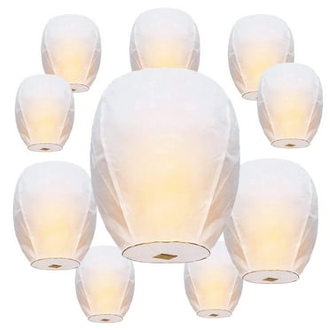 Bokelai Chinese Part Lanterns, Paper White, 10 Pack, Delivered by Walmart • Arrives in 3 Days