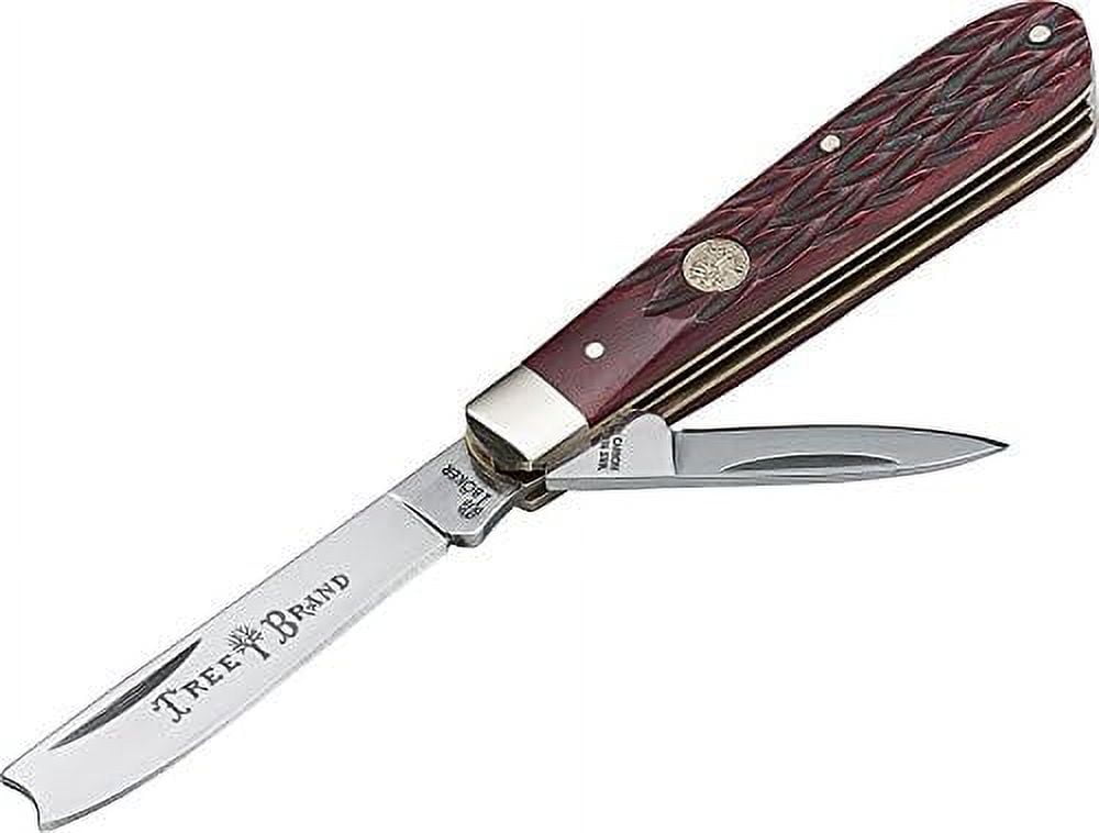 Boker Traditional Series 2.0 Small Pen Knife, Smooth Red Bone Handles, D2  Blade 2.75 Closed - KnifeCenter - 110844