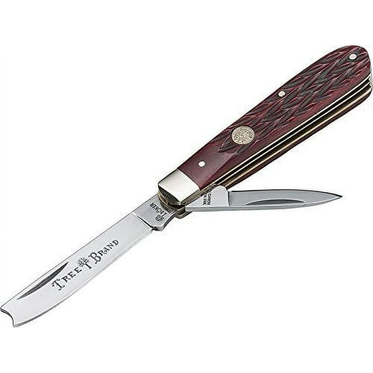 GAJING Well-polished Red Cherry Wood Handle Small Pocket Knife  for Women/Men with 3 inches blade,Old Timer's Traditional Barlow Folding  Slipjoint EDC Knife : Tools & Home Improvement