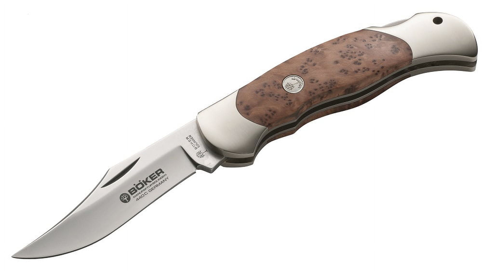 Boker Tree Brand Thuya Wood Optima Lockback Stainless Pocket Knife
