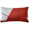 thumbnail image 1 of Boketto Spanish Red Throw Pillow 12x19, Complete wth Feather-Down Pillow Insert, 1 of 4